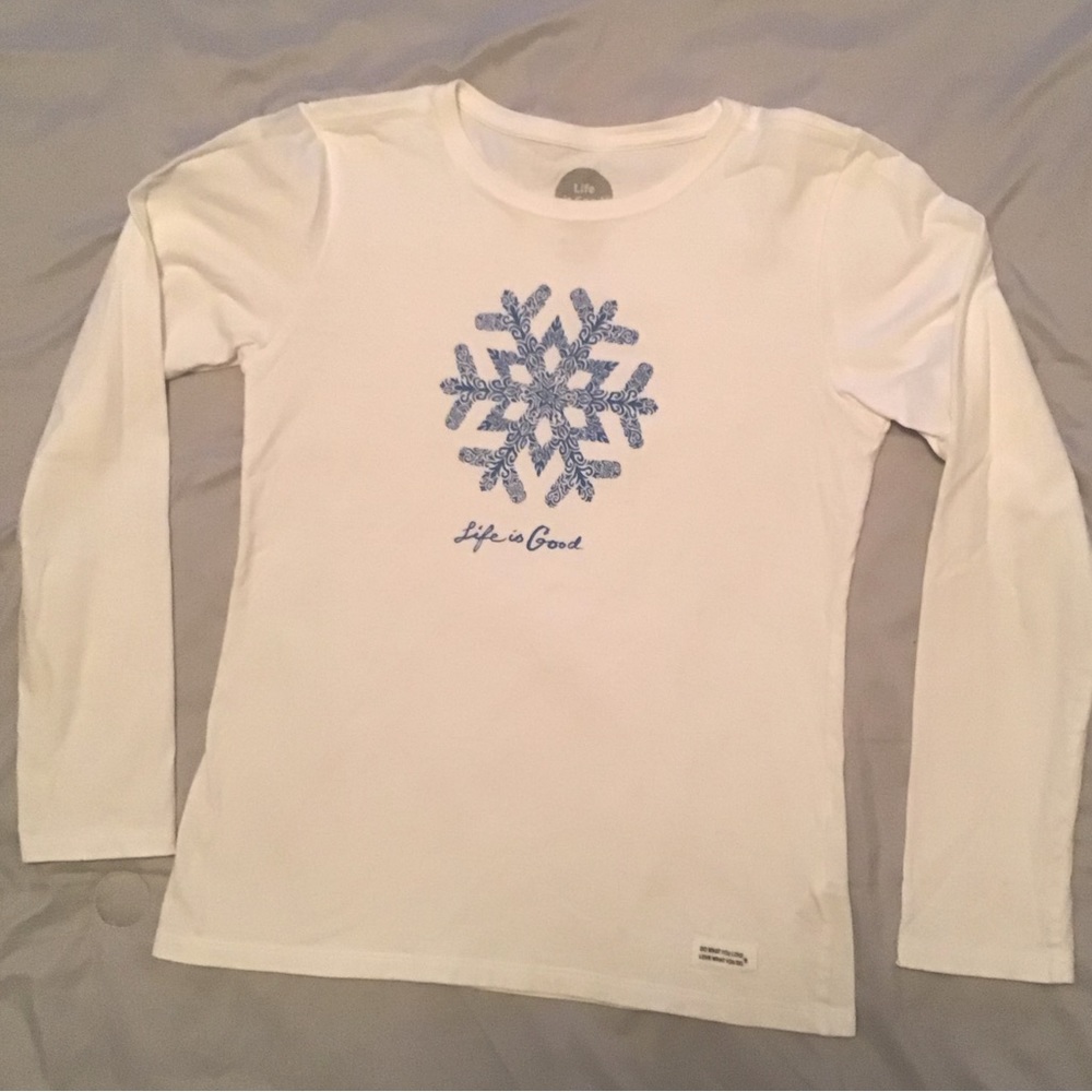 Life is Good Snowflake T-shirt